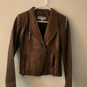 Brown leather Coat